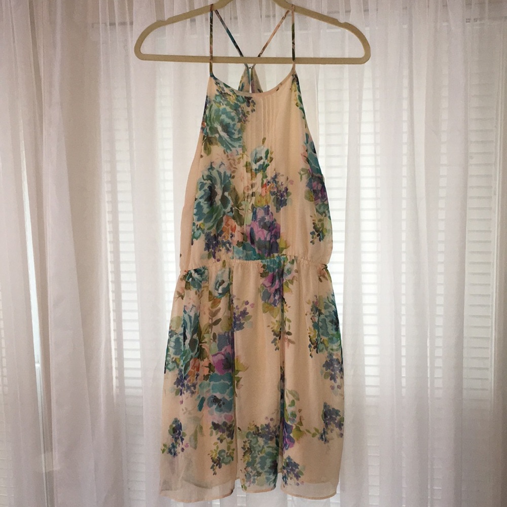 Spaghetti strap, floral print dress
